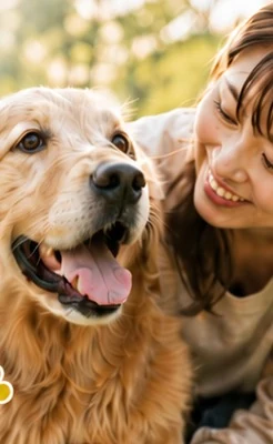 笑顔の犬